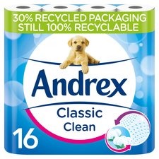 Andrex Toilet Tissue Classic Clean 16 Roll