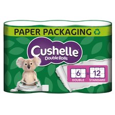 Cushelle Double Roll Toilet Roll 6 Pack