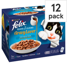 Felix As Good As It Looks Cat Food Fish Selection In Gravy 12X100g
