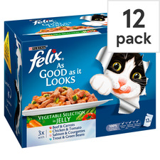 Felix As Good As It Looks Cat Food Vegetable 12X100g