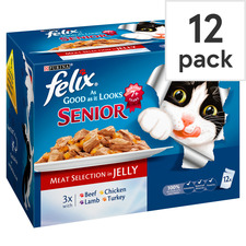 Felix As Good As It Looks Senior Cat Food Meat 12 X 100G