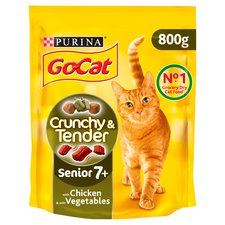 Go-Cat Crunchy & Tender Senior Chicken Cat Food 800G