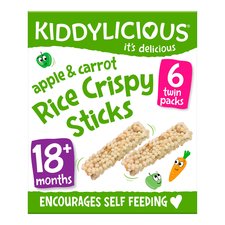 Kiddylicious Apple & Carrot Rice Crispy Sticks 6 X 10G