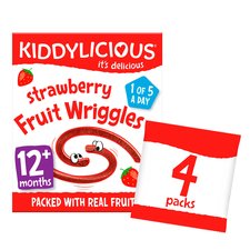 Kiddylicious Multi Wriggles Strawberry 48G