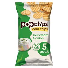 Popchips Corn Sour Cream & Onion 5X17g - Compare Prices & Buy Online!