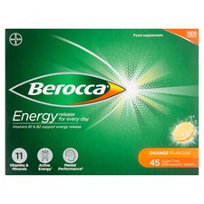 Berocca Orange Effervescent Vitamin Energy Tablets 45S