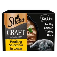 Sheba Craft Cat Food Pouch Gravy Poultry 12X85g