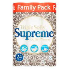 Triple Softy Supreme Quilted Toilet Tissue 24 Roll