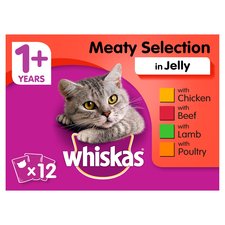 Whiskas Pouches Meat Selection In Jelly 12X100g