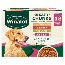 Winalot Meaty Chunks In Jelly Dog Food 12X100g