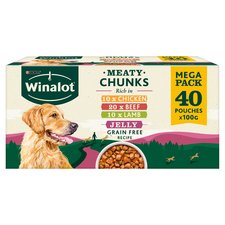 Winalot Meaty Chunks In Jelly Dog Food 40X100g