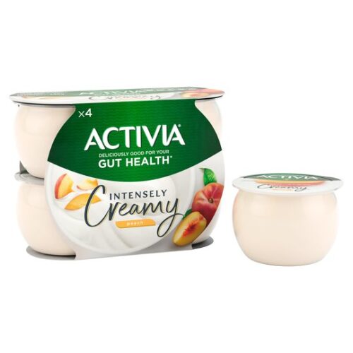 Activia Creamy Peach Yogurt 4X110g