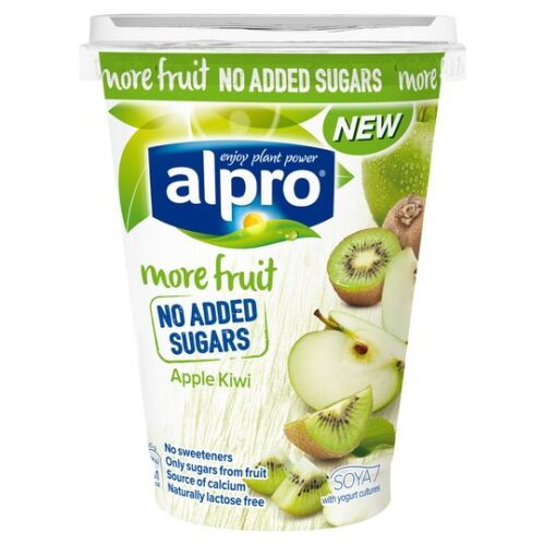Alpro More Fruits No Added Sugar Apple Kiwi Yogurt 400G
