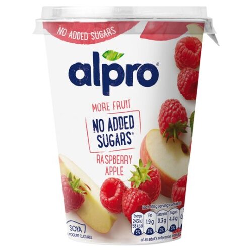Alpro No Added Sugar Raspberry & Apple Yogurt 400G