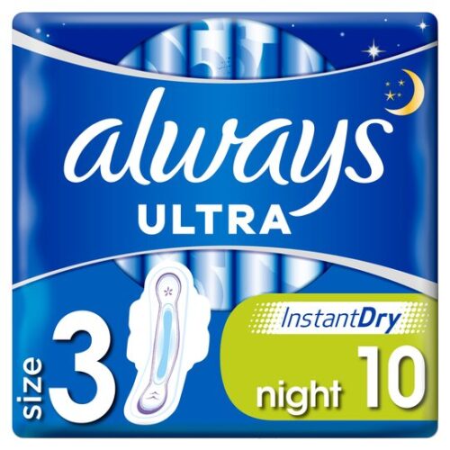 Always Ultra Night Sanitary Towels 10 Pack