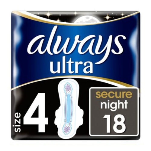 Always Ultra Secure Night Time Sanitary Towels With Wings 18