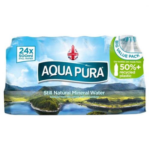 Aqua Pura Natural Mineral Water 24 X 500Ml Compare Prices & Buy Online!