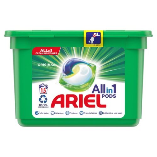 Ariel All In 1 Washing Pods Original 15 Washes 378G