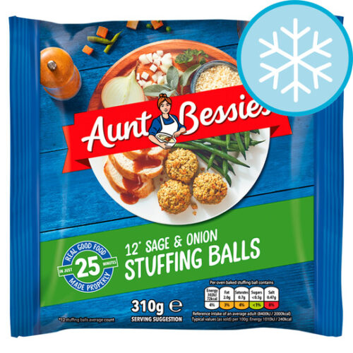 Aunt Bessie’s 12 Sage & Onion Stuffing Balls 310G