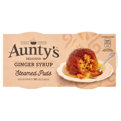 Auntys Ginger Puddings 2X95g