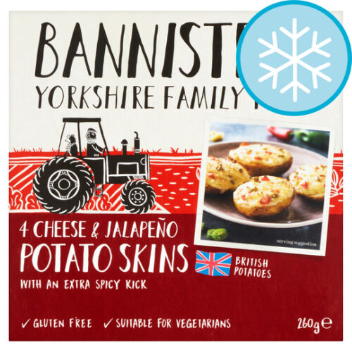 Bannisters Farm 4 Cheese & Jalapeno Potato Skins 260G