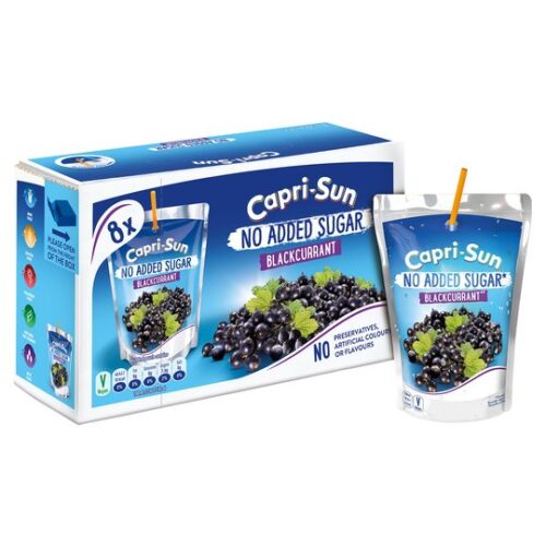 Capri Sun No Added Sugar Blackcurrant 8X200ml