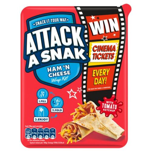 Cheesestring Attack A Snack Ham Wrap 99G