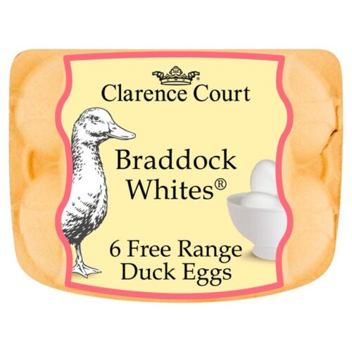 Clarence Court Braddock White Duck Free Range Eggs 6 Pack