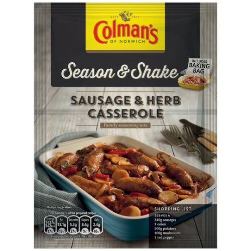 Colman’s Season & Shake Sausage & Herb Casserole Mix 40G