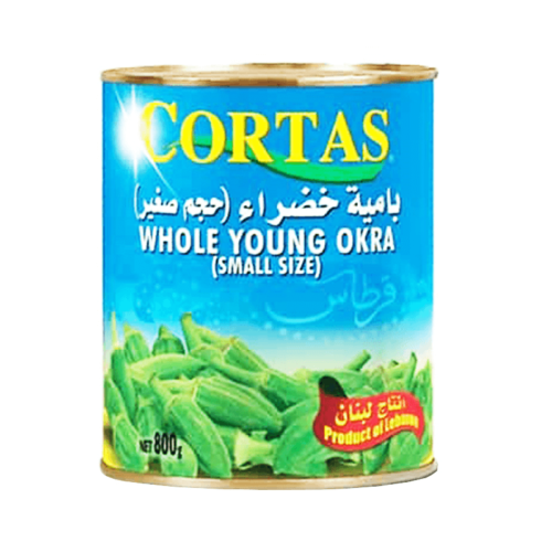 Cortas Whole Small Green Okra 800g