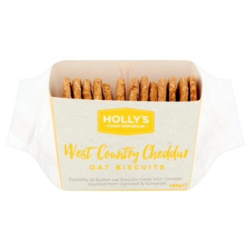 Counter Holly’s Food Emporium Cheddar Oat Biscuits 144G