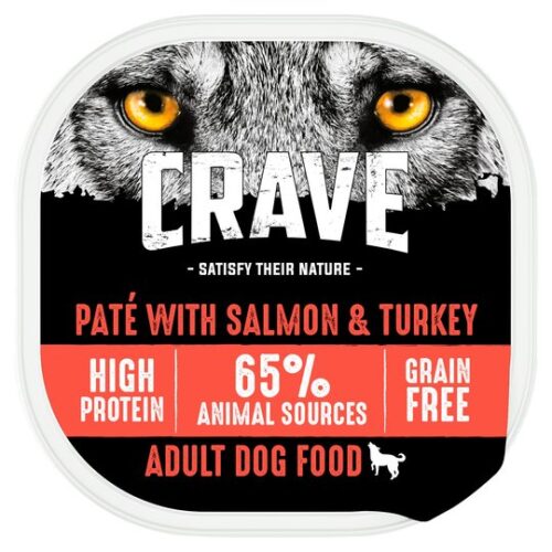 Crave Dog Food High Protein Turkey & Salmon Pate 300G