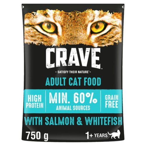 Crave High Protein Dry Cat Food Salmon & Fish 750G