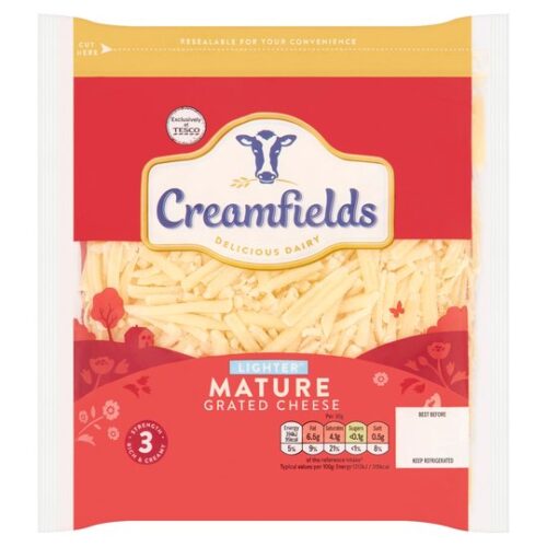 Creamfields Grated Lighter Mature Cheese 250G