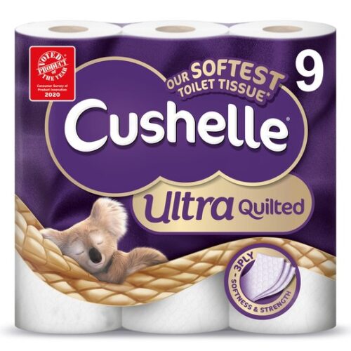 Cushelle Ultra Quilted 3 Ply 9 Rolls