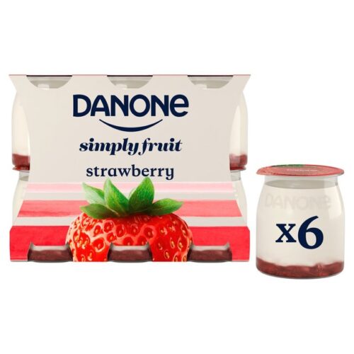 Danone Simply Fruit Strawberry Yogurt 6X110g