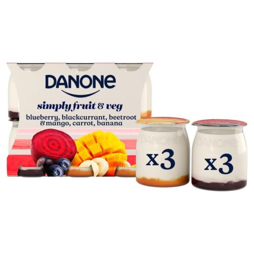 Danone Simply Fruit & Veg. Yogurt 6 X 110G