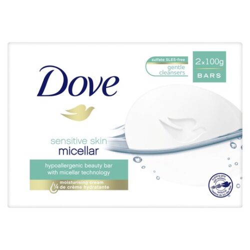 Dove Pure & Sensitive Hypoallergenic Beauty Cream Bar 2 X 100G