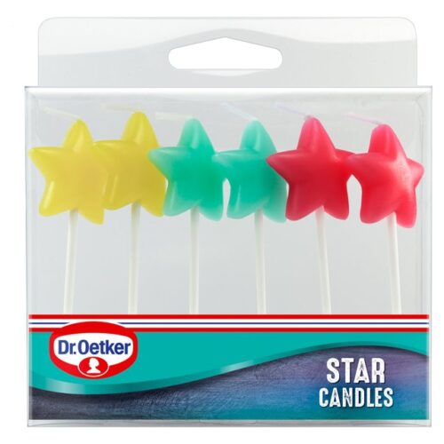 Dr Oetker Star Candles 6 Pack