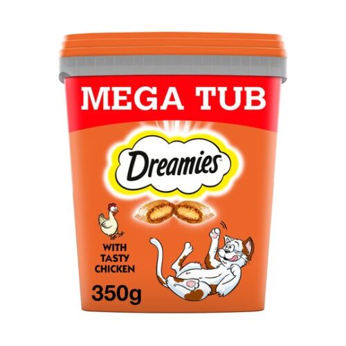 Dreamies Bulk Chicken Cat Treats Tub 350G