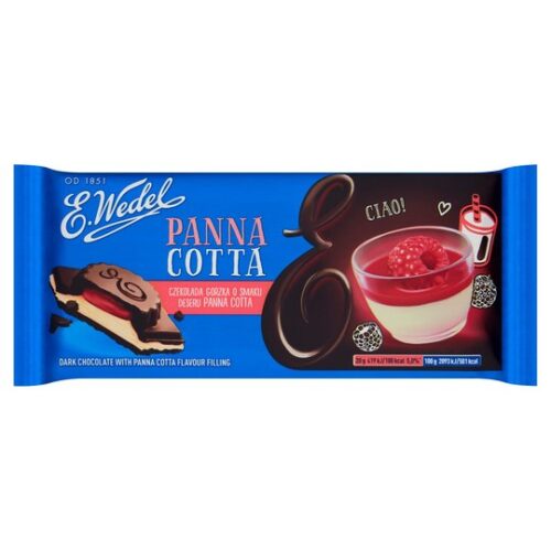 E Wedel Dark Chocolate & Panna Cotta Flavoured 100G