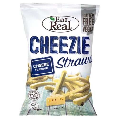 Eat Real Cheezie Straws Gluten Free Vegan 113G