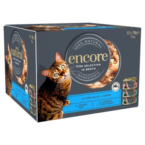 Encore Cat Food Fish Selection Tins 12X70g