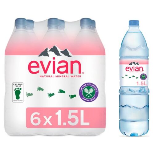 Evian Natural Mineral Water 6X1.5Ltr