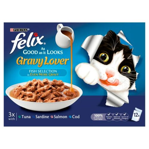 Felix As Good As It Looks Cat Food Fish Selection In Gravy 12X100g