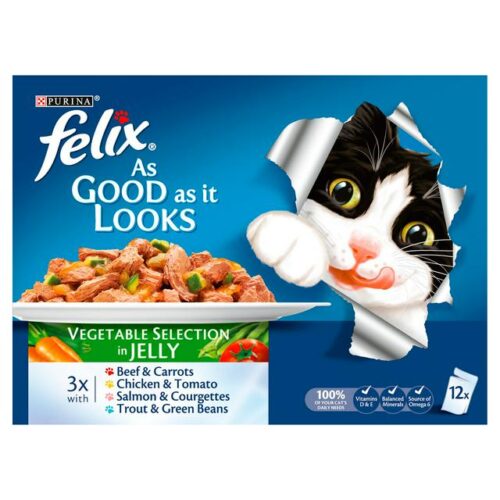 Felix As Good As It Looks Cat Food Vegetable 12X100g