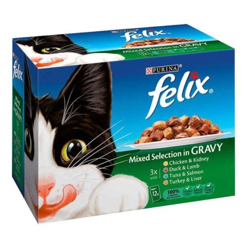 Felix Cat Food Mixed Selection In Gravy 12X100g