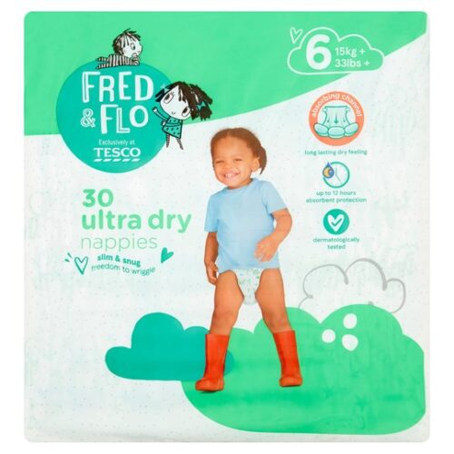 Fred & Flo 30 Ultra Dry Nappies Size 6