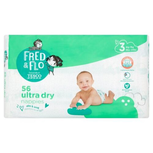 Fred & Flo 56 Ultra Dry Nappies Size 3