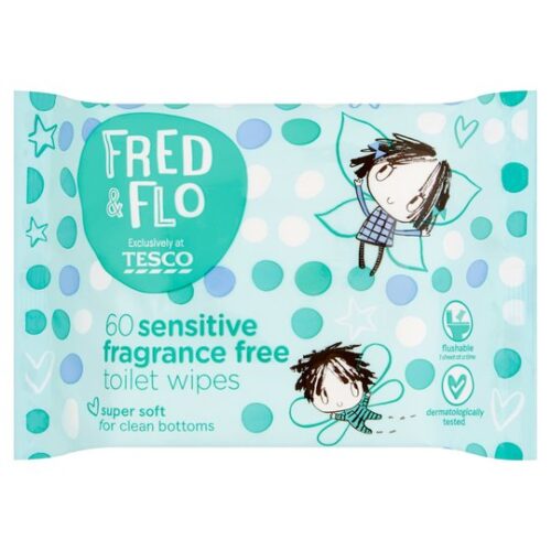 Fred & Flo 60 Sensitive Toilet Wipes